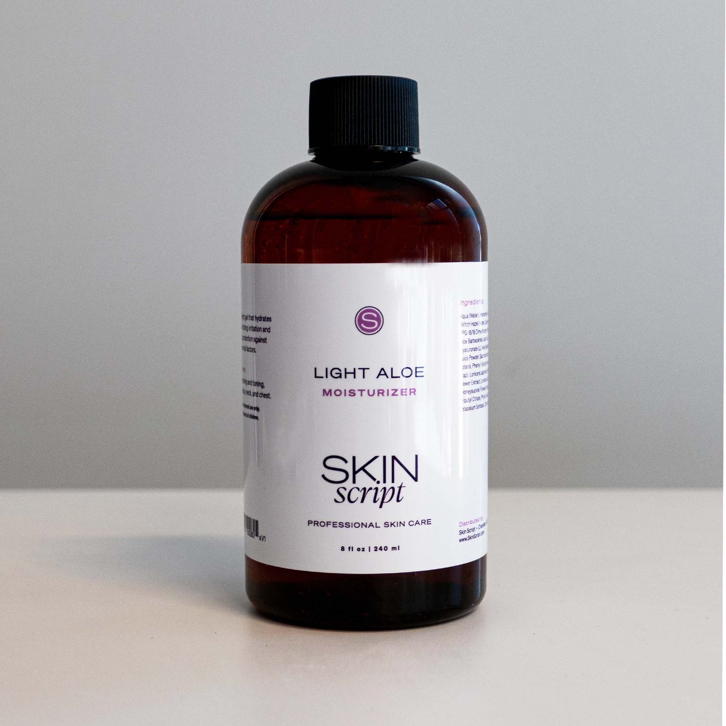 Light Aloe Moisturizer in large size bottle.