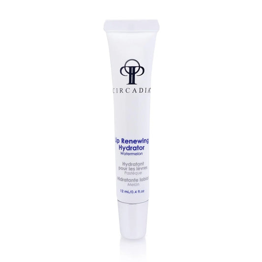 Circadia Lip Renewing Hydrator in Watermelon flavor, designed to plump and hydrate lips with natural ingredients.
