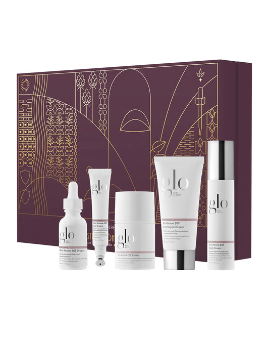 The Prestige Icon Collection featuring five full-size skincare products for a complete daily ritual.