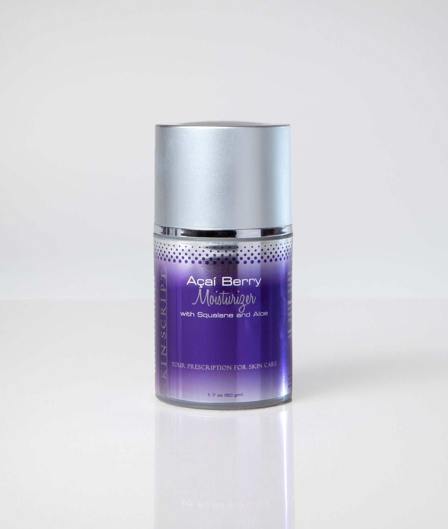 Acai Berry Antioxidant Moisturizer bottle with squalane and aloe for hydration and environmental protection