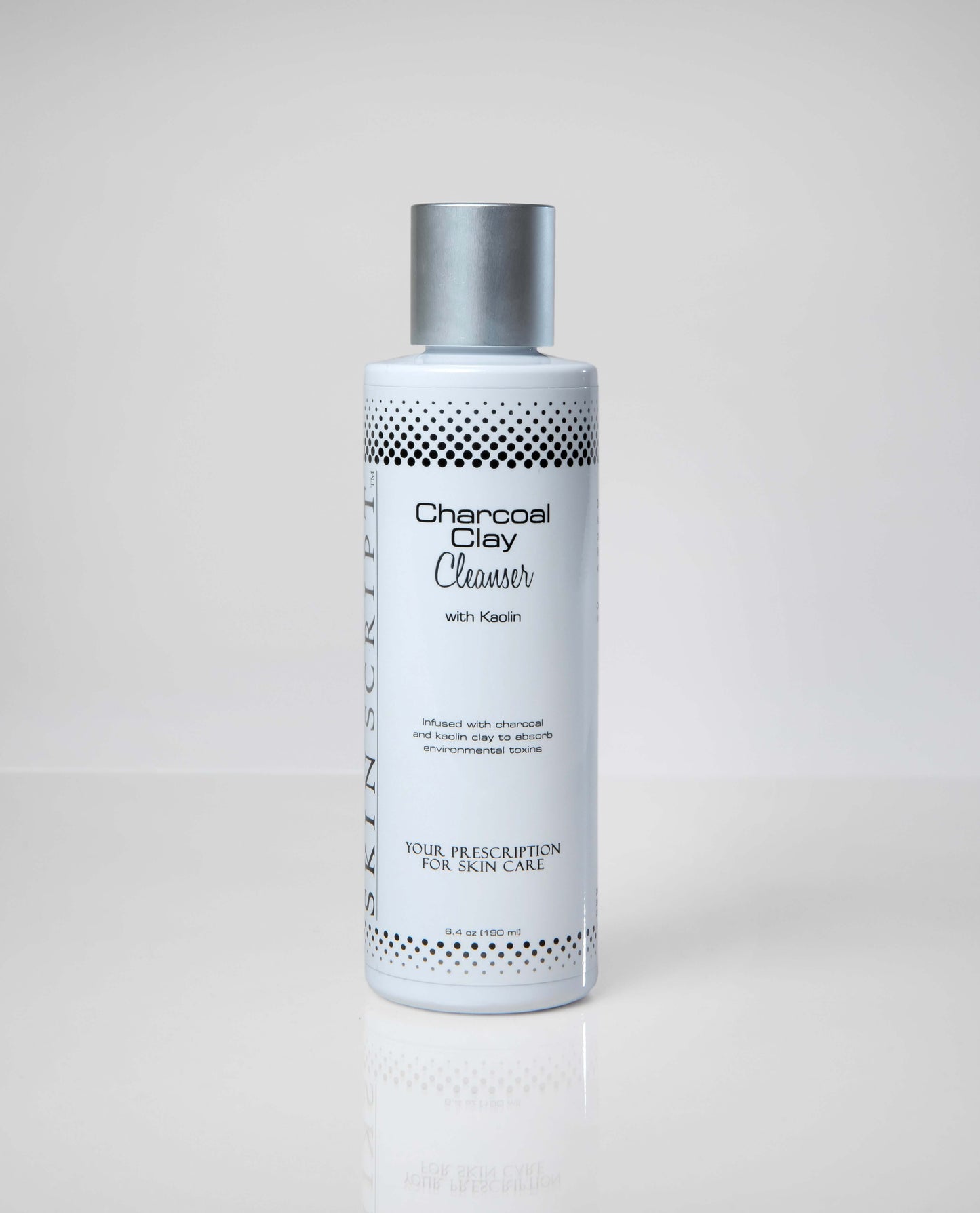 Charcoal Clay Cleanser with Kaolin for Oily Skin by Skin Script in 6.4 oz bottle