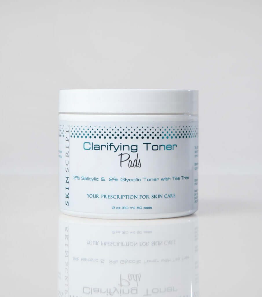 Clarifying Toner Pads with Salicylic and Glycolic Acid for breakouts and skin clarity