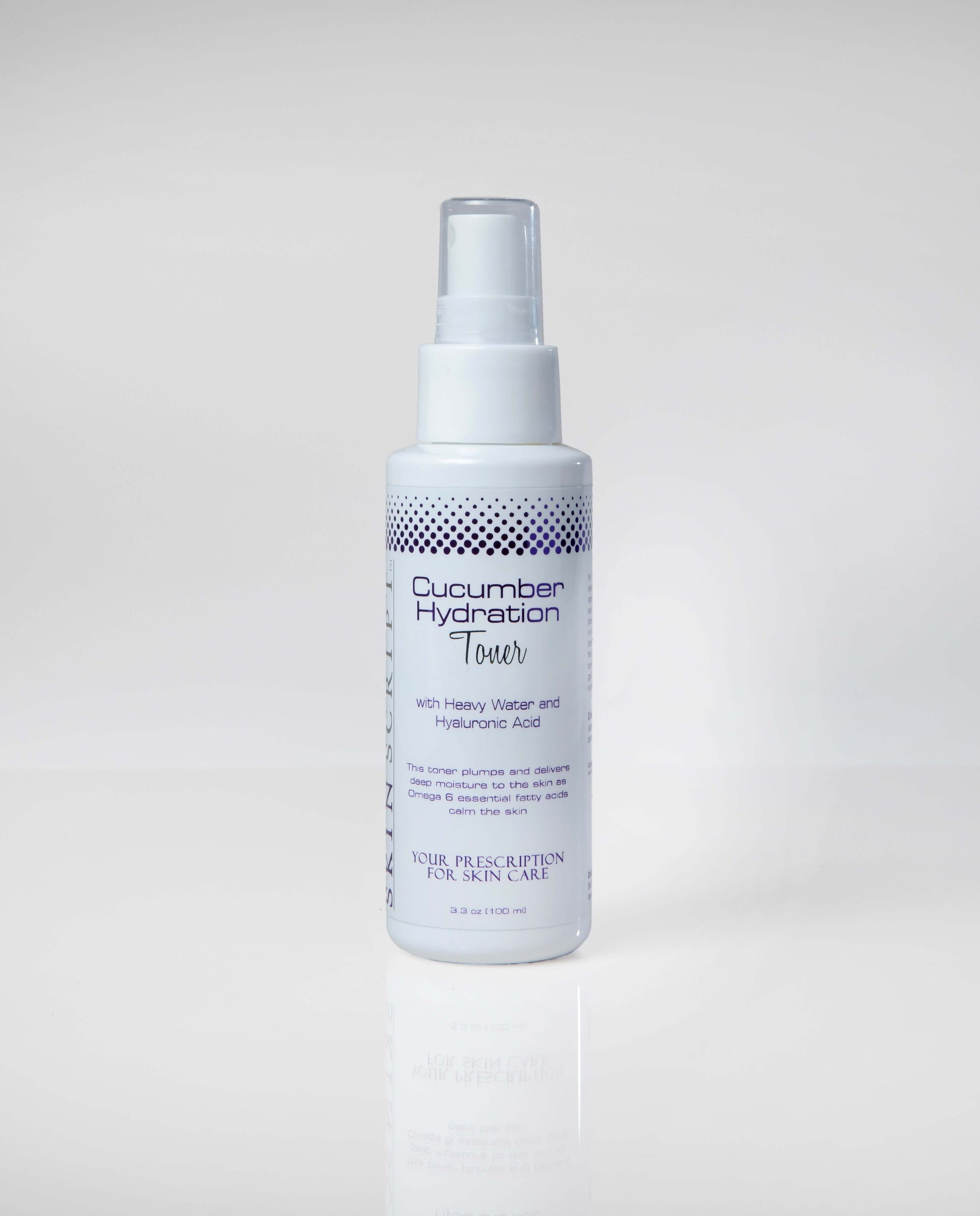 Skin Script Cucumber Hydration Toner for dry and sensitive skin, featuring hyaluronic acid to hydrate and soothe.