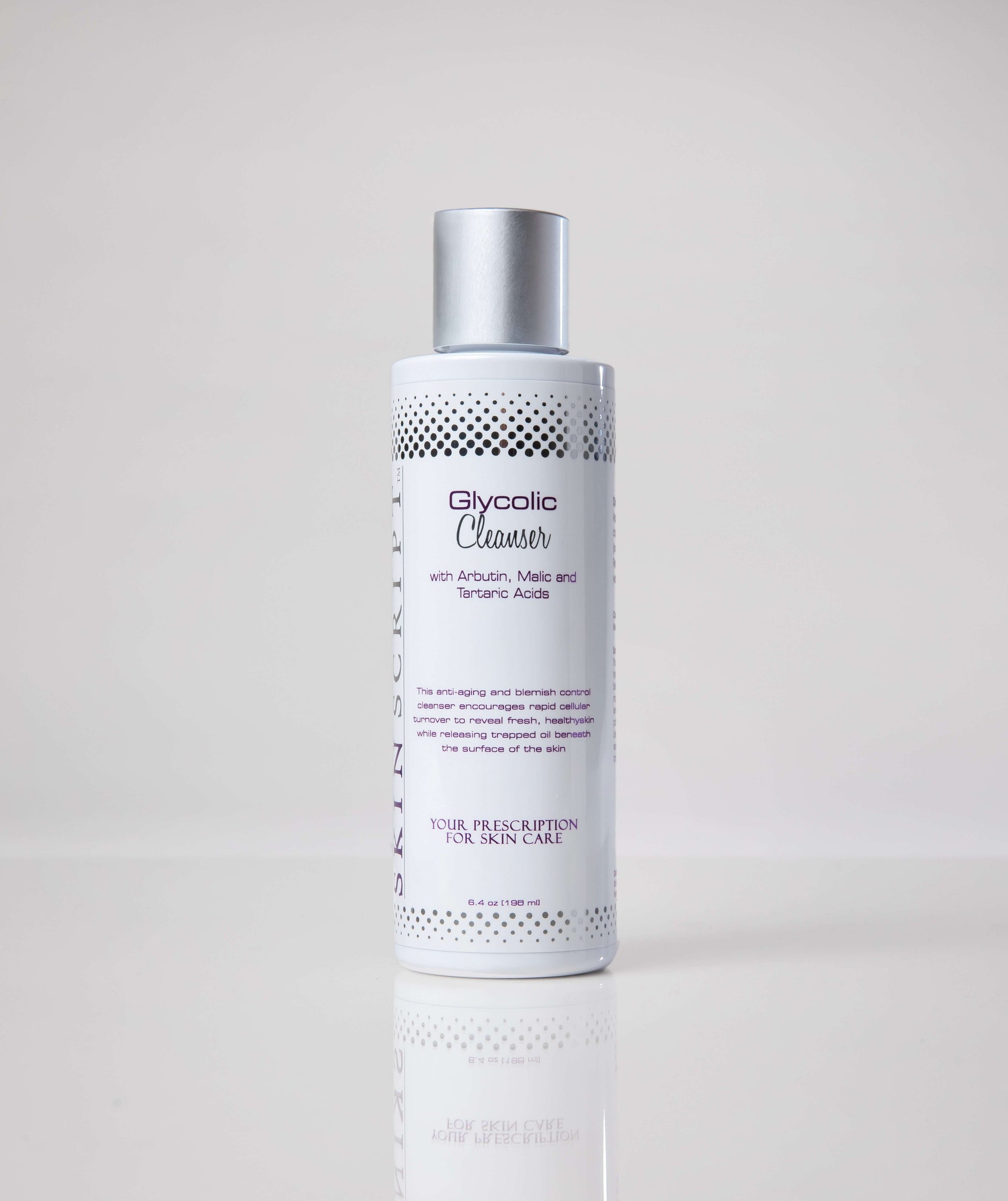 Glycolic Cleanser with alpha hydroxy acids, renews and refines skin, reduces fine lines, not for sensitive skin or Rosacea