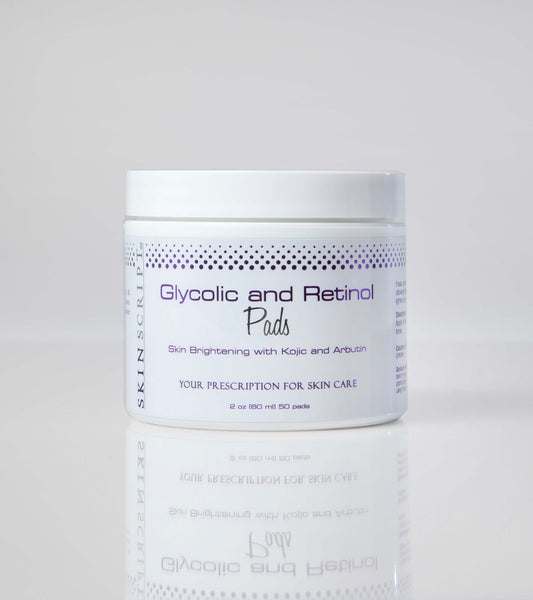 Glycolic and Retinol Pads for skin brightening and clarity, reduces pigmentation spots, assists with skin resurfacing and lessens breakouts.