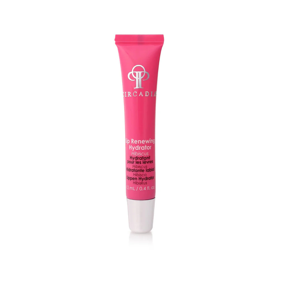 Circadia Lip Renewing Hydrator tube for plumping and hydrating lips with collagen-boosting ingredients.