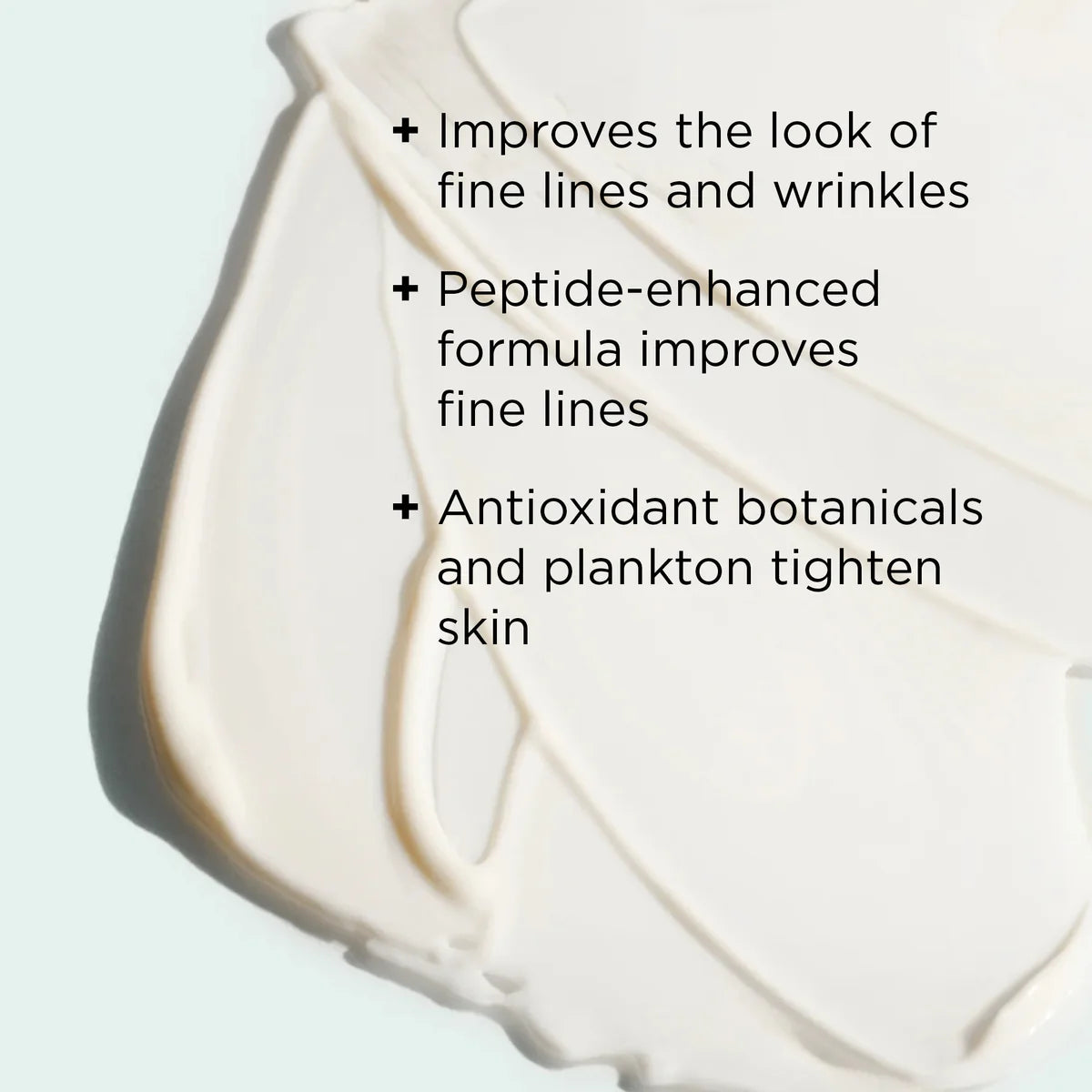 Close-up of the MAX™ crème illustrating its benefits, such as improving fine lines and wrinkles.