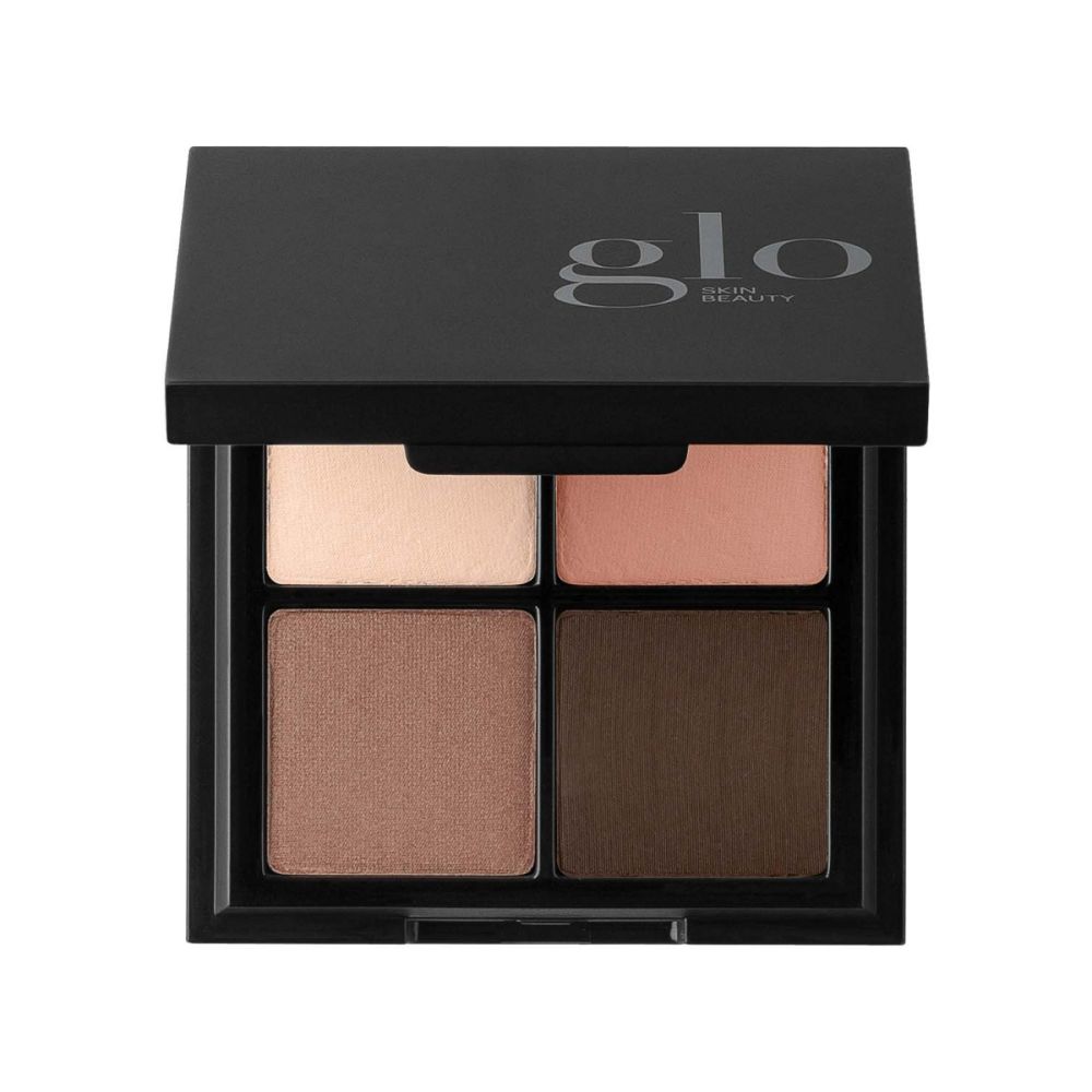 Eye Shadow Quad featuring four rich-pigment mineral eyeshadows in a compact case, talc-free and longwearing with antioxidant protection.