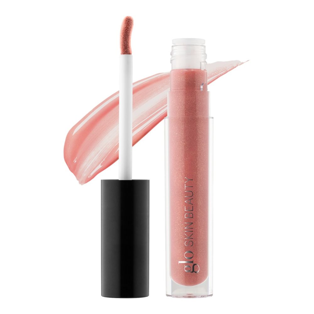 Conditioning lip gloss with high-shine finish and non-sticky formula, featuring hyaluronic acid and antioxidants for nourishing lip care