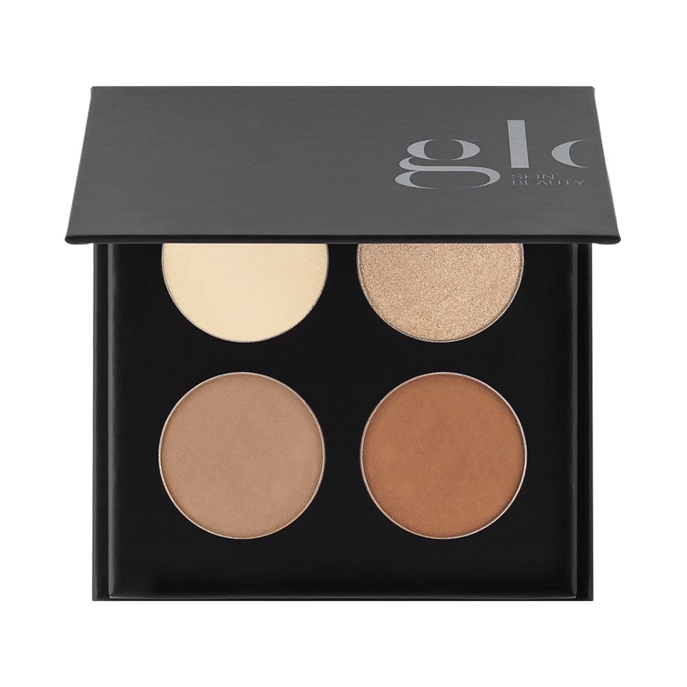 Contour Kit mineral powder palette with two matte and two shimmer shades for defining, sculpting, and highlighting.