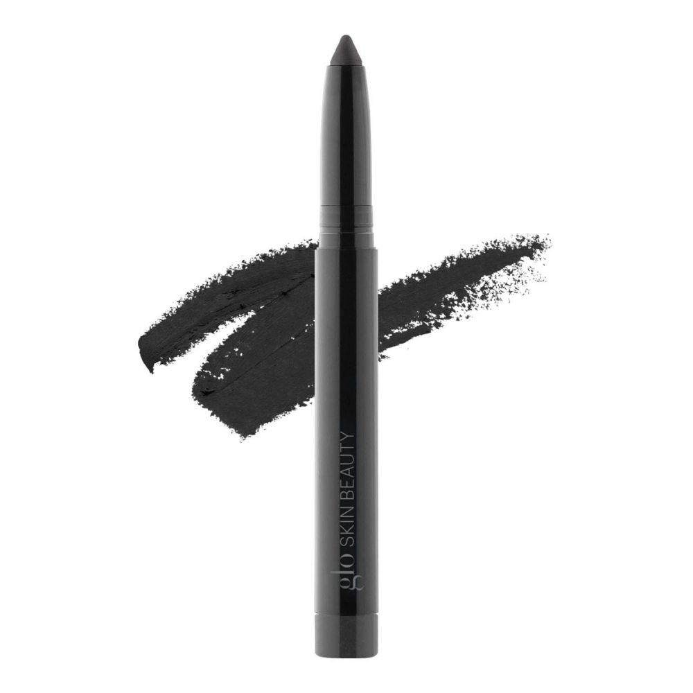 Black Cream Stay Shadow Stick with swatch, high-performance, longwear, multitasking shadow stick for primer, eyeshadow, liner, lips, and cheeks, up to 12 hours wear