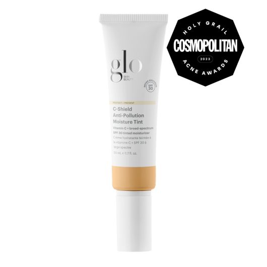 C-Shield Anti-Pollution Moisture Tint SPF 30, Cosmopolitan Holy Grail Acne Award winner, 3-in-1 tinted moisturizer for protection, hydration, and radiance.