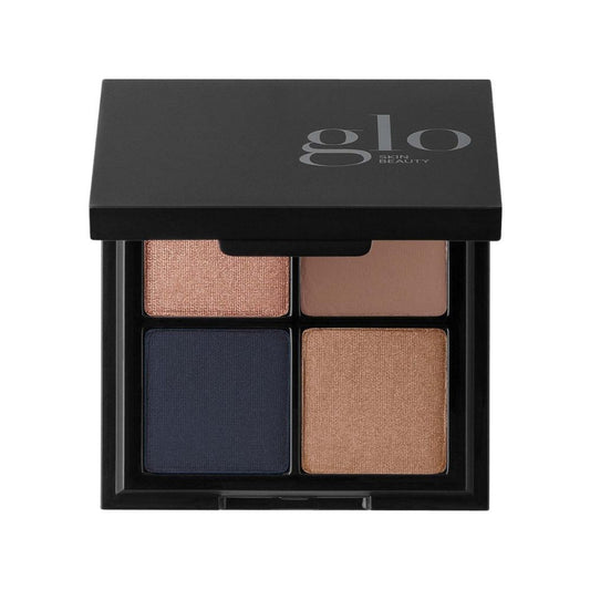 Eye Shadow Quad with four rich-pigment mineral shades in a black compact, talc-free, longwearing, and infused with antioxidant protection
