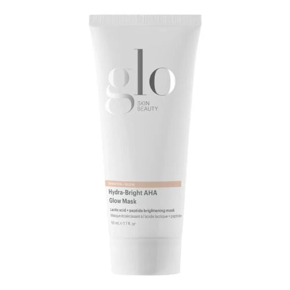 Hydra-Bright AHA Glow Mask by Glo Skin Beauty, brightening and smoothing skincare treatment with vegan lactic acid, licorice, and vitamin E.