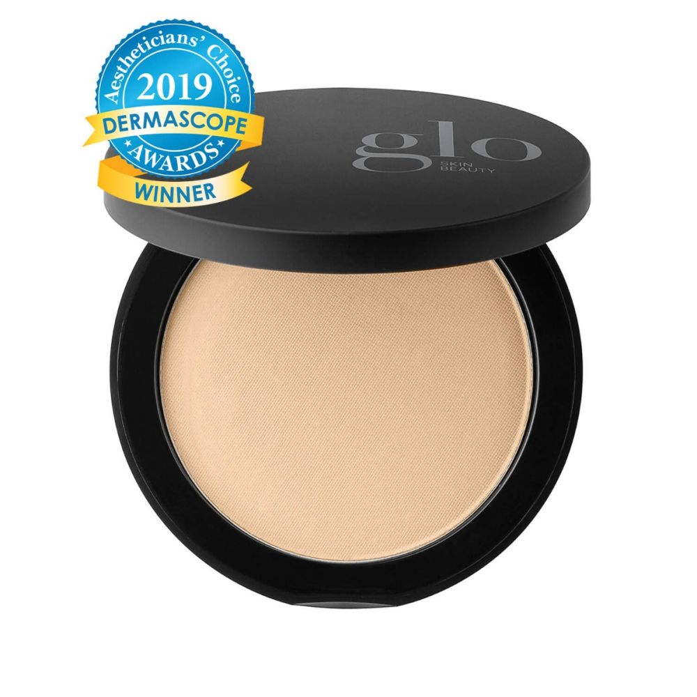 Award-winning Glo Skin Beauty Pressed Base Powder Foundation with natural finish and skin-protecting antioxidants.